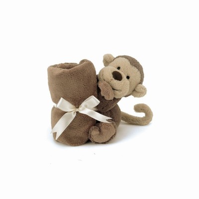 Jellycat Bashful Monkey Soothers USA | 40569MKHA